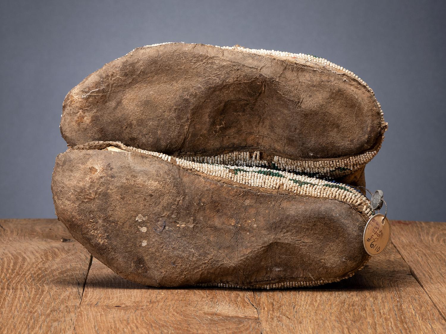 Sioux Beaded Hide Moccasins