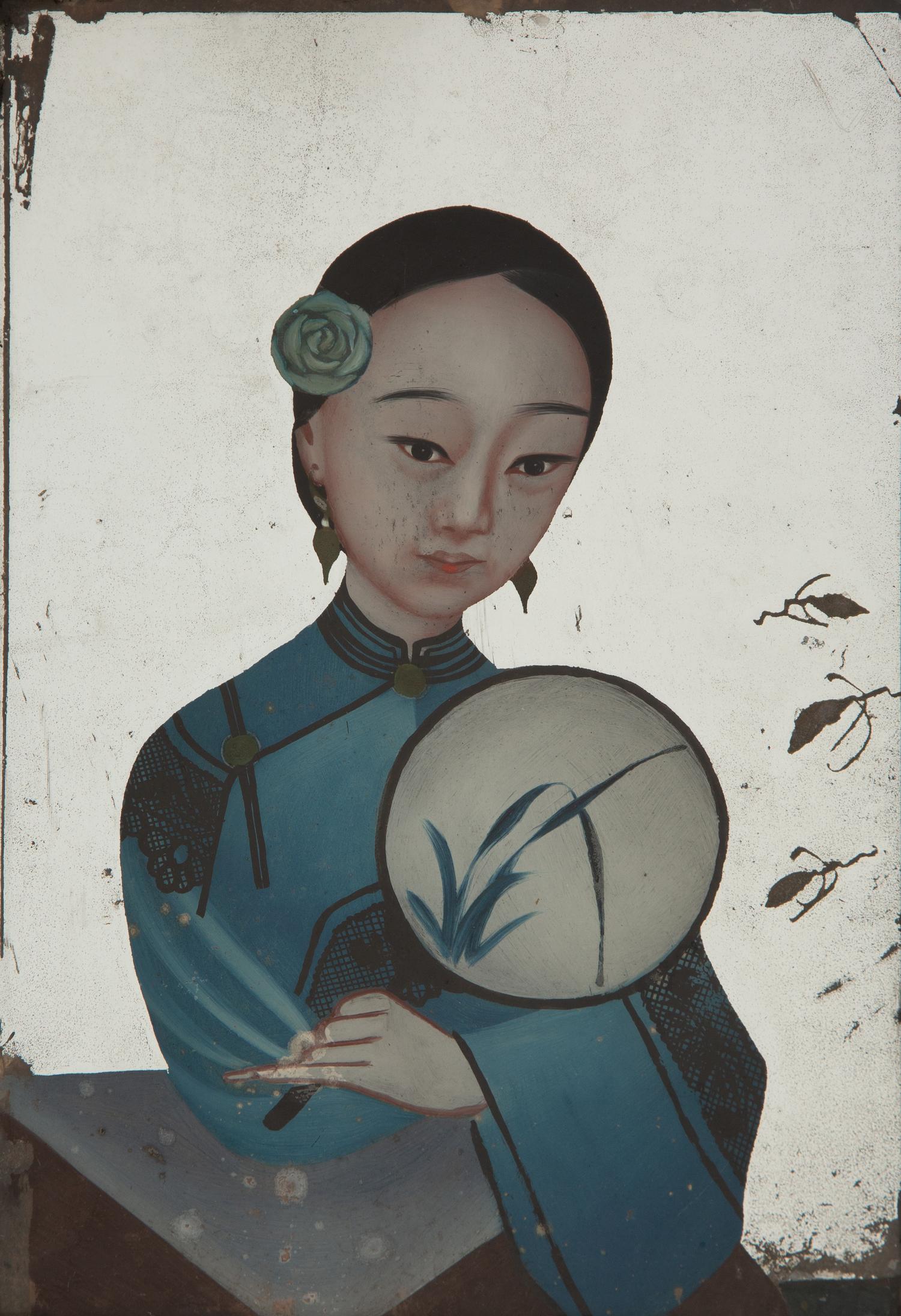 Two Chinese Reverse Paintings on Glass