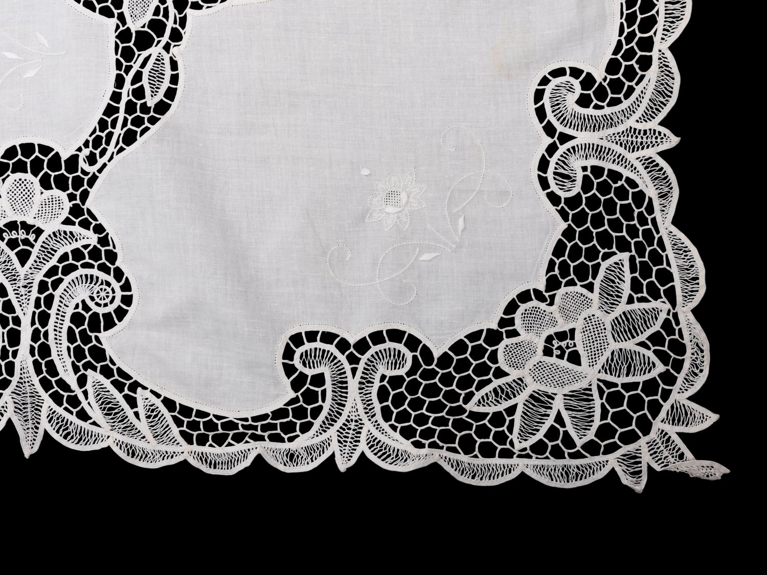 Collection of Six Cotton and Linen Lace Items