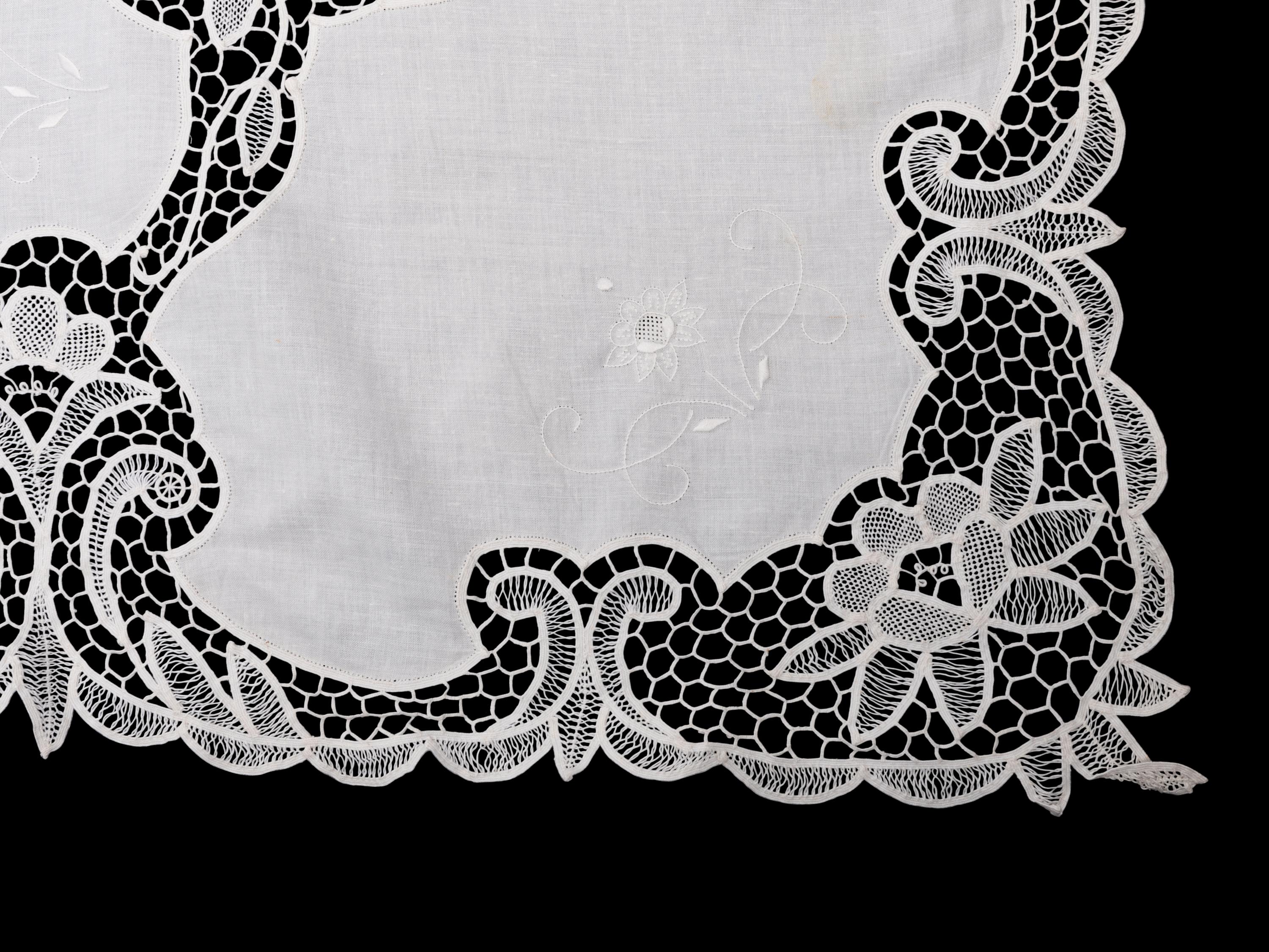 Collection of Six Cotton and Linen Lace Items