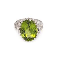 PERIDOT AND DIAMOND RING