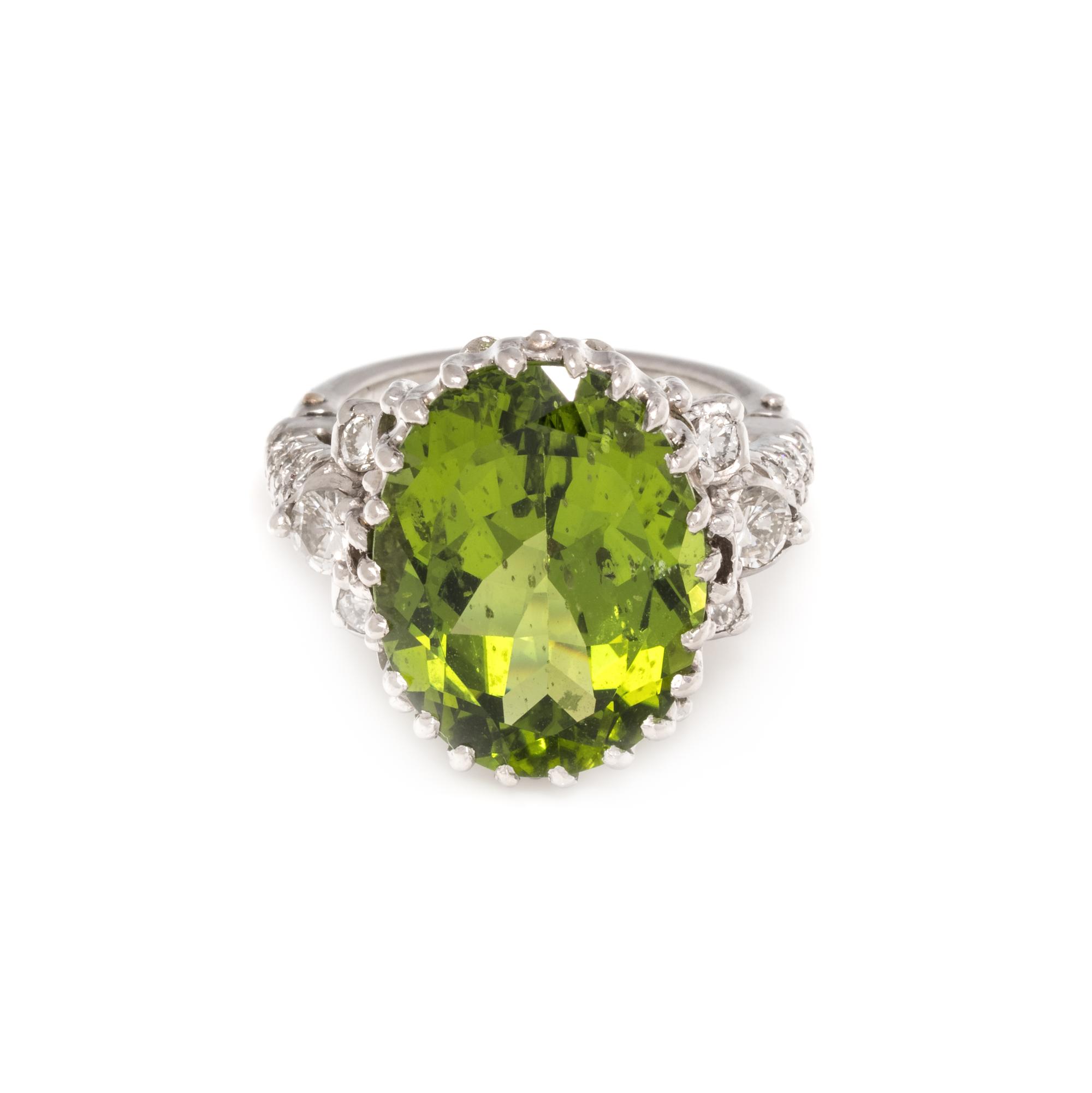 PERIDOT AND DIAMOND RING