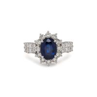 SAPPHIRE AND DIAMOND RING