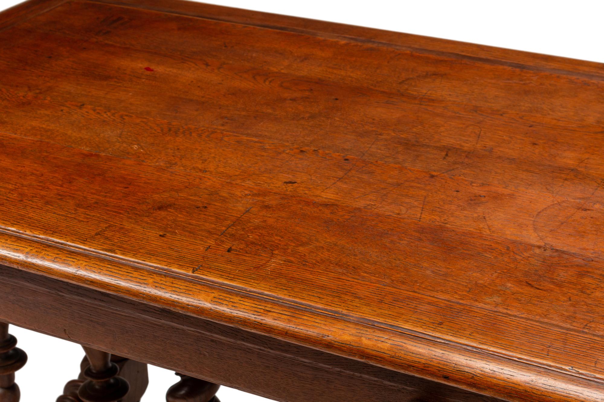 A French Provincial Oak Library Table