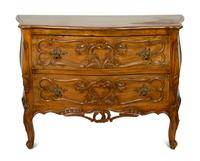 A Louis XV Provincial Style Walnut Commode