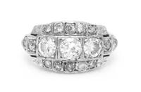 A White Gold and Diamond Ring, 2.80 dwts.