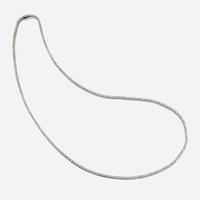 A diamond and eighteen karat white gold necklace