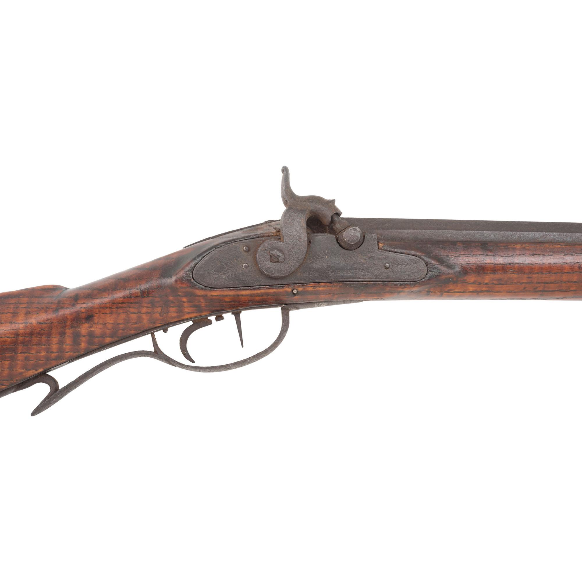 Iron Mounted Full Stock Percussion "Po Boy" Rifle with Moore & Baker Lock