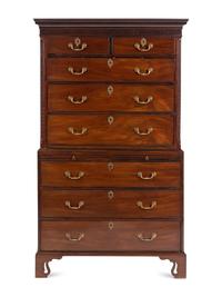 A George III Mahogany Chest on Chest