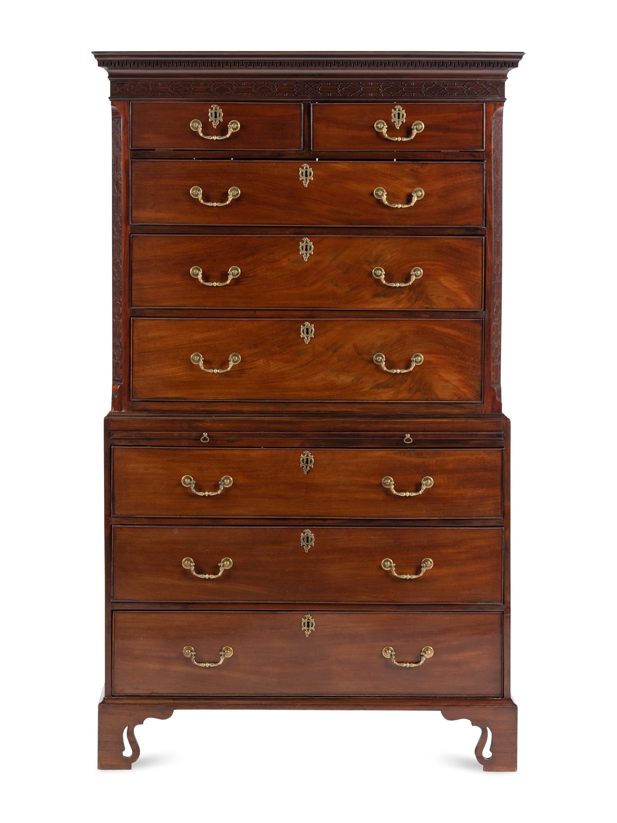 A George III Mahogany Chest on Chest