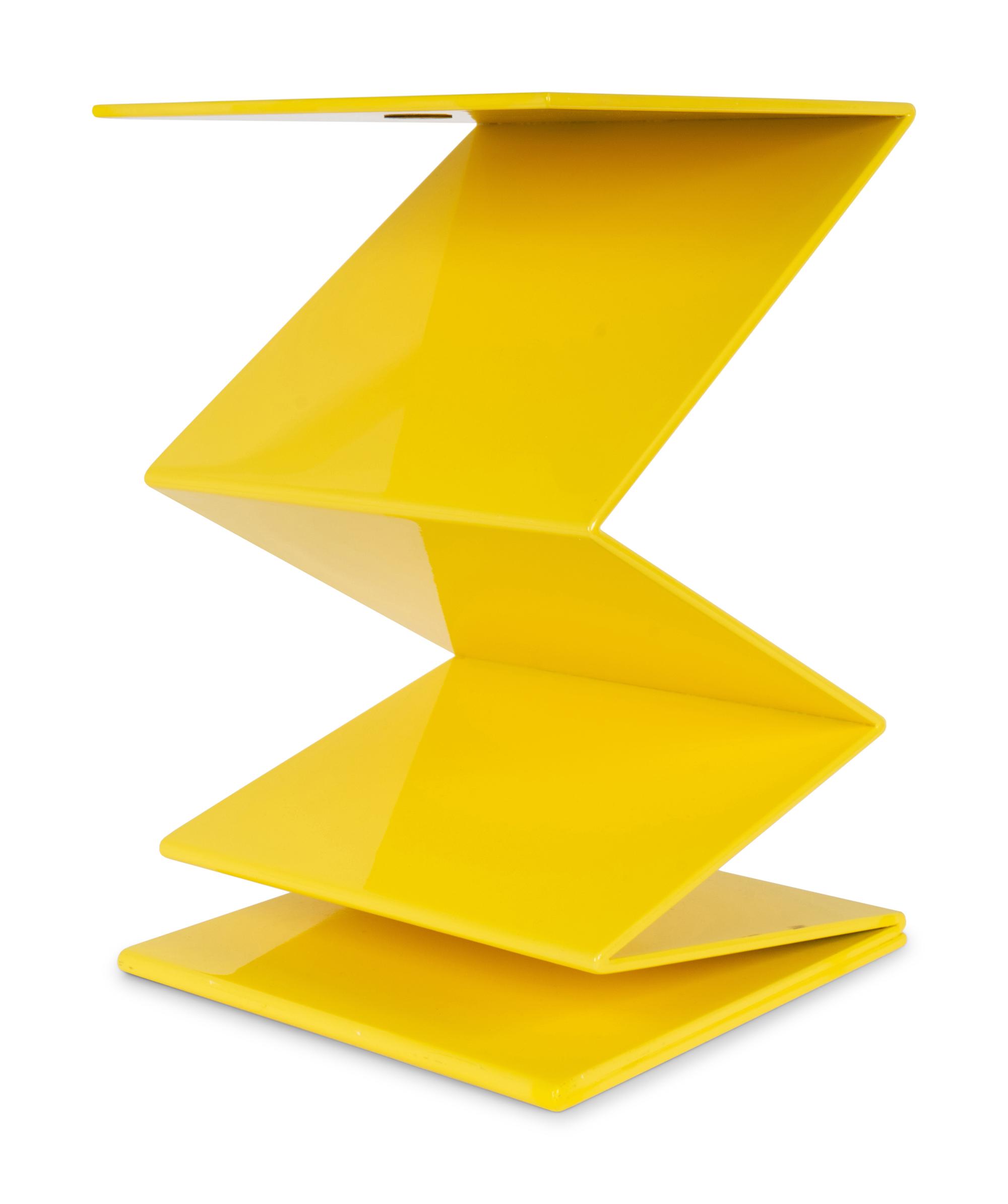 A Contemporary Yellow Zig Zag Table — 20TH CENTURY