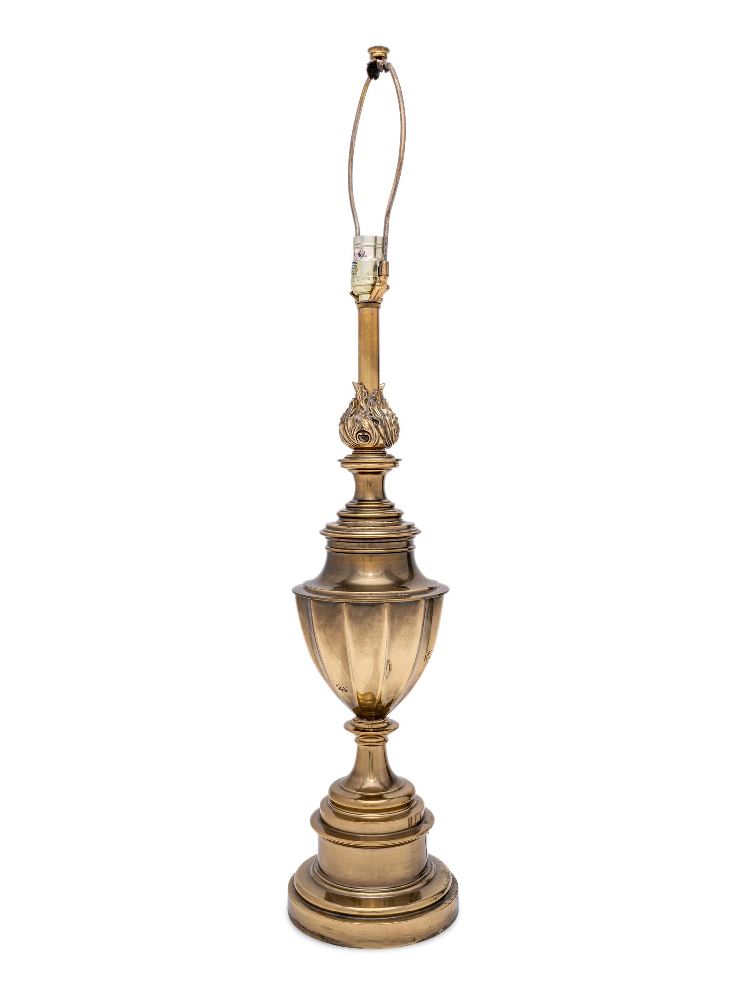 An English Brass Campagna-Form Table Lamp