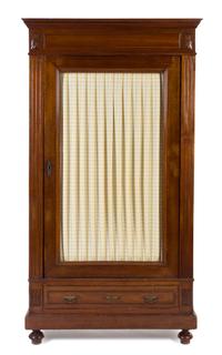 A Victorian Mahogany Armoire Height 79 3/4 x width 44 x depth 21 inches. — LATE 19TH/EARLY 20TH CENTURY