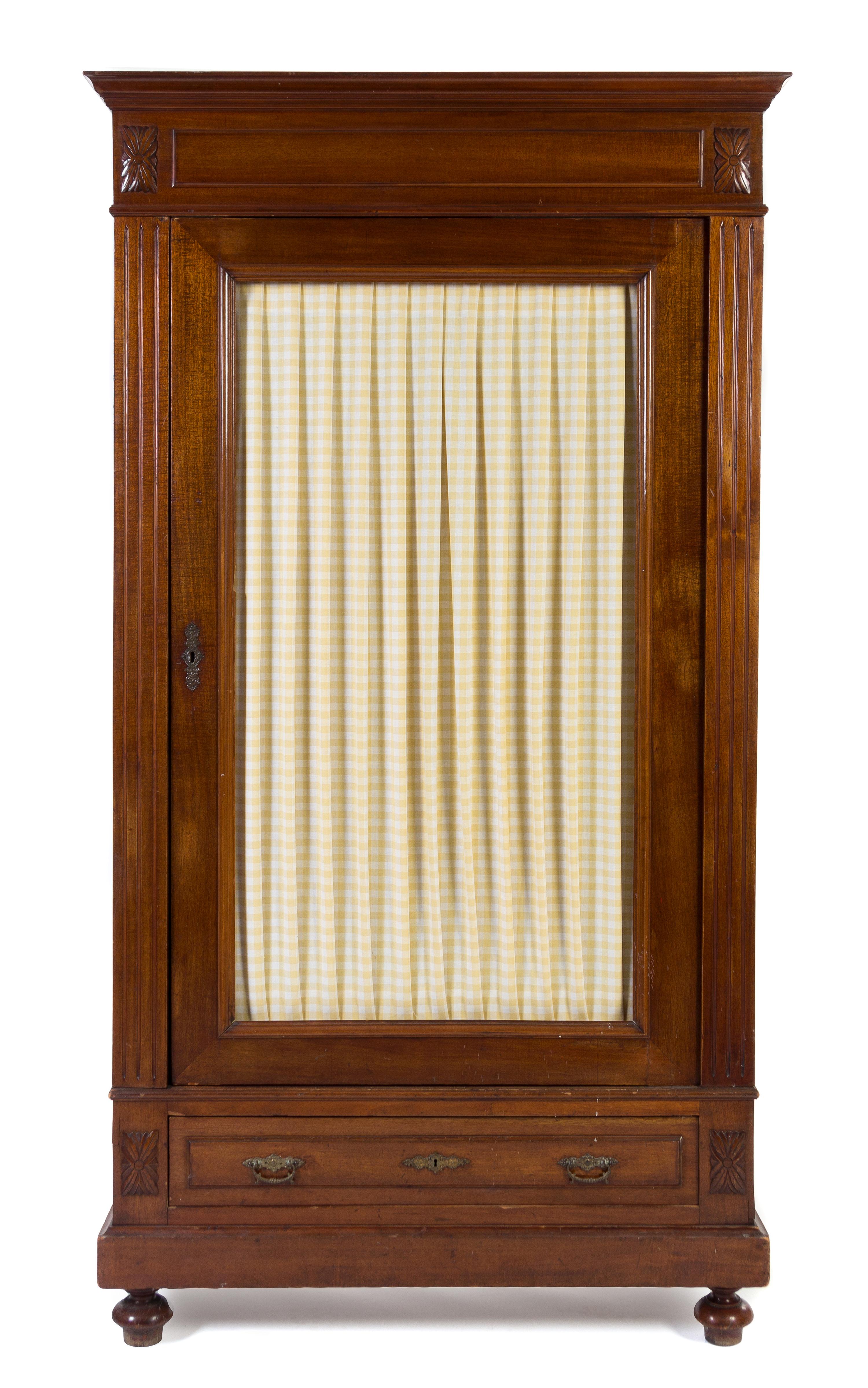 A Victorian Mahogany Armoire Height 79 3/4 x width 44 x depth 21 inches. — LATE 19TH/EARLY 20TH CENTURY