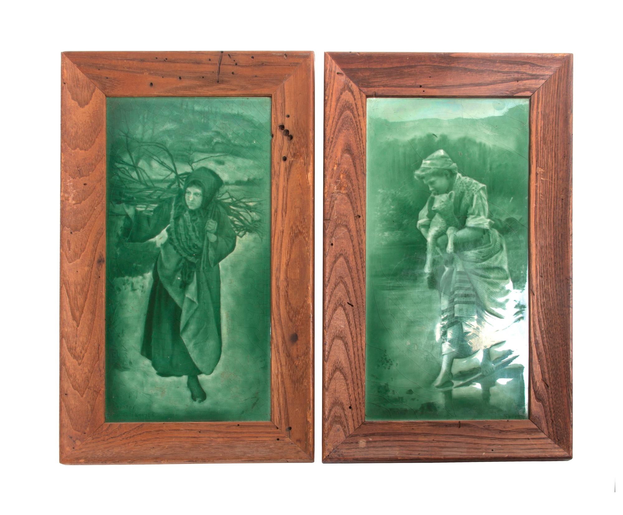 Five Victorian Plaques Height 12 inches.