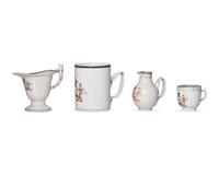 A Group Of Four Chinese Export Porcelain Items Decorated With The “Arms Of New York”