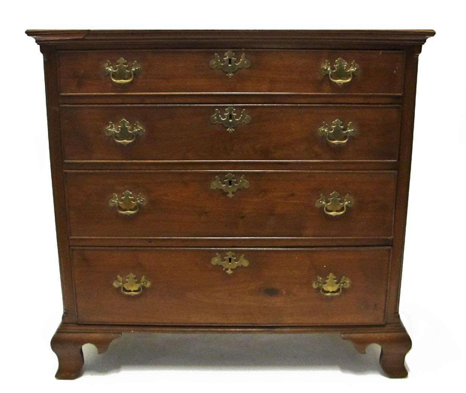 Chippendale walnut chest of drawers late 18th century