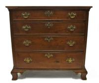 Chippendale walnut chest of drawers late 18th century