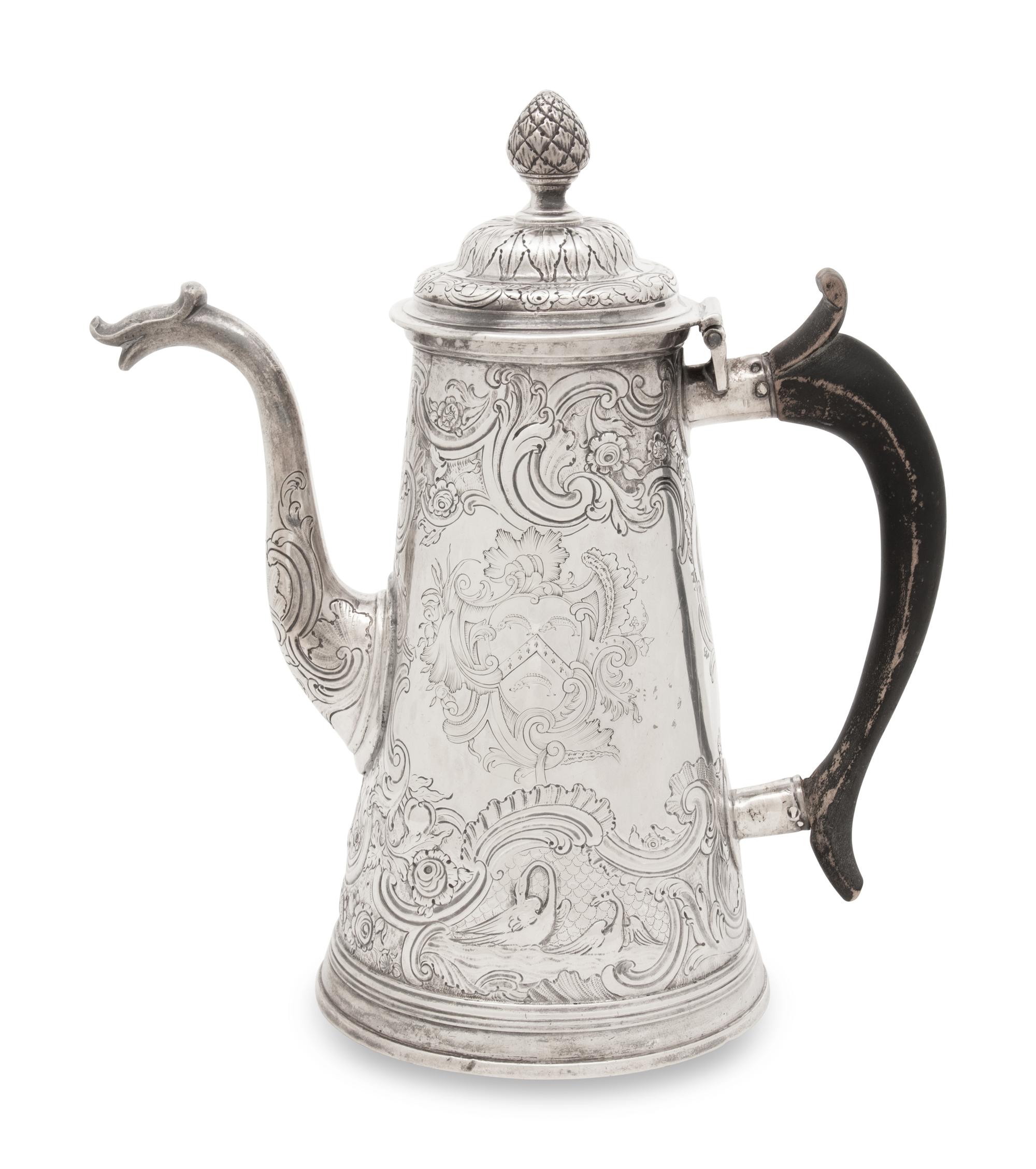 An Irish George I Silver Coffee Pot