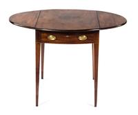 A George III Mahogany Pembroke Table, CIRCA 1800, Height 26 1/2 x width 39 1/2 x depth 32 inches. — CIRCA 1800,