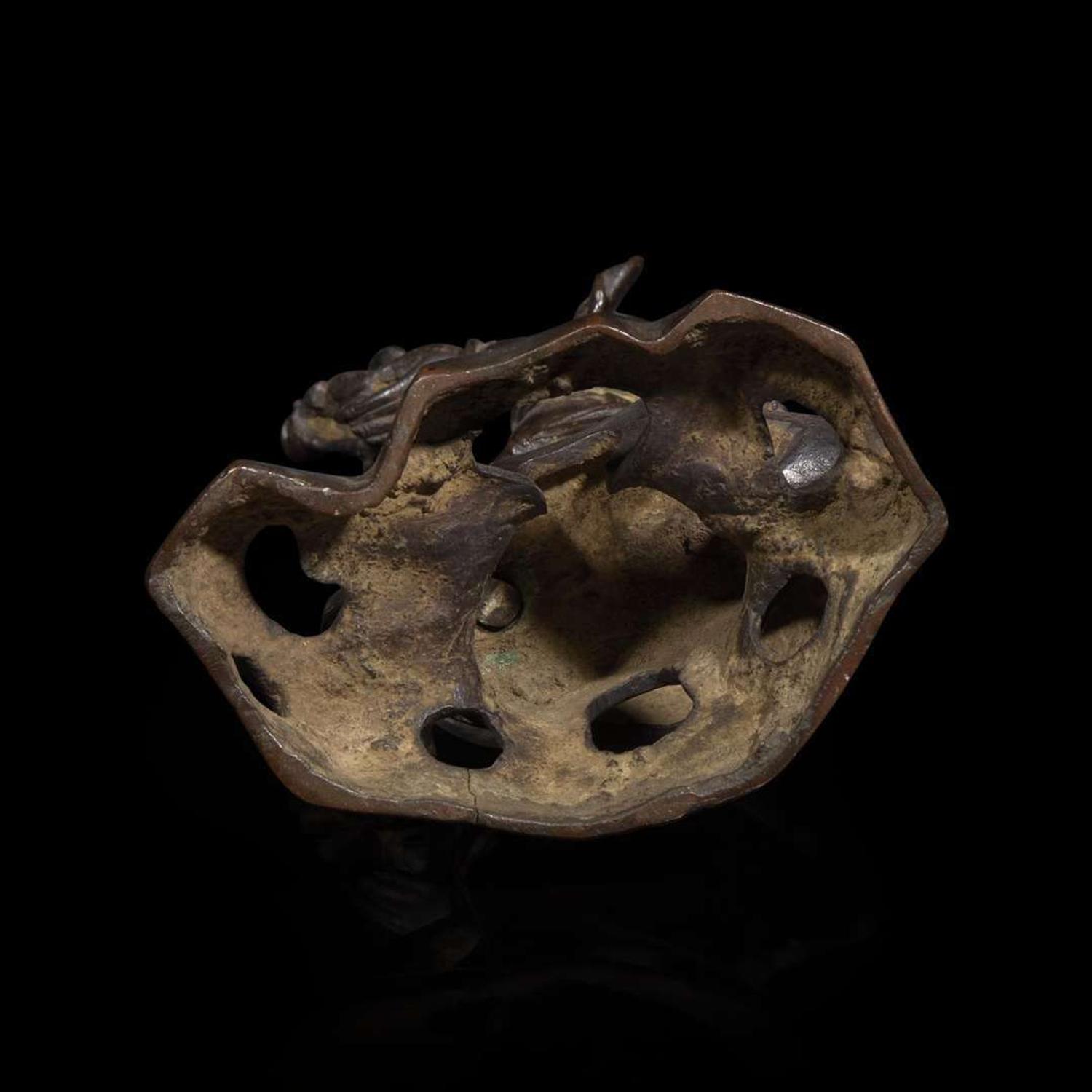 A patinated bronze figure of an immortal 仙人銅造像 17th/18th century ???????