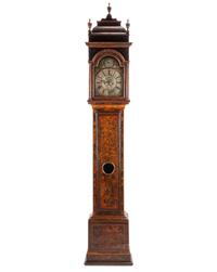 A George III Japanned Tall Case Clock