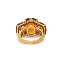 CITRINE AND YELLOW GOLD RING