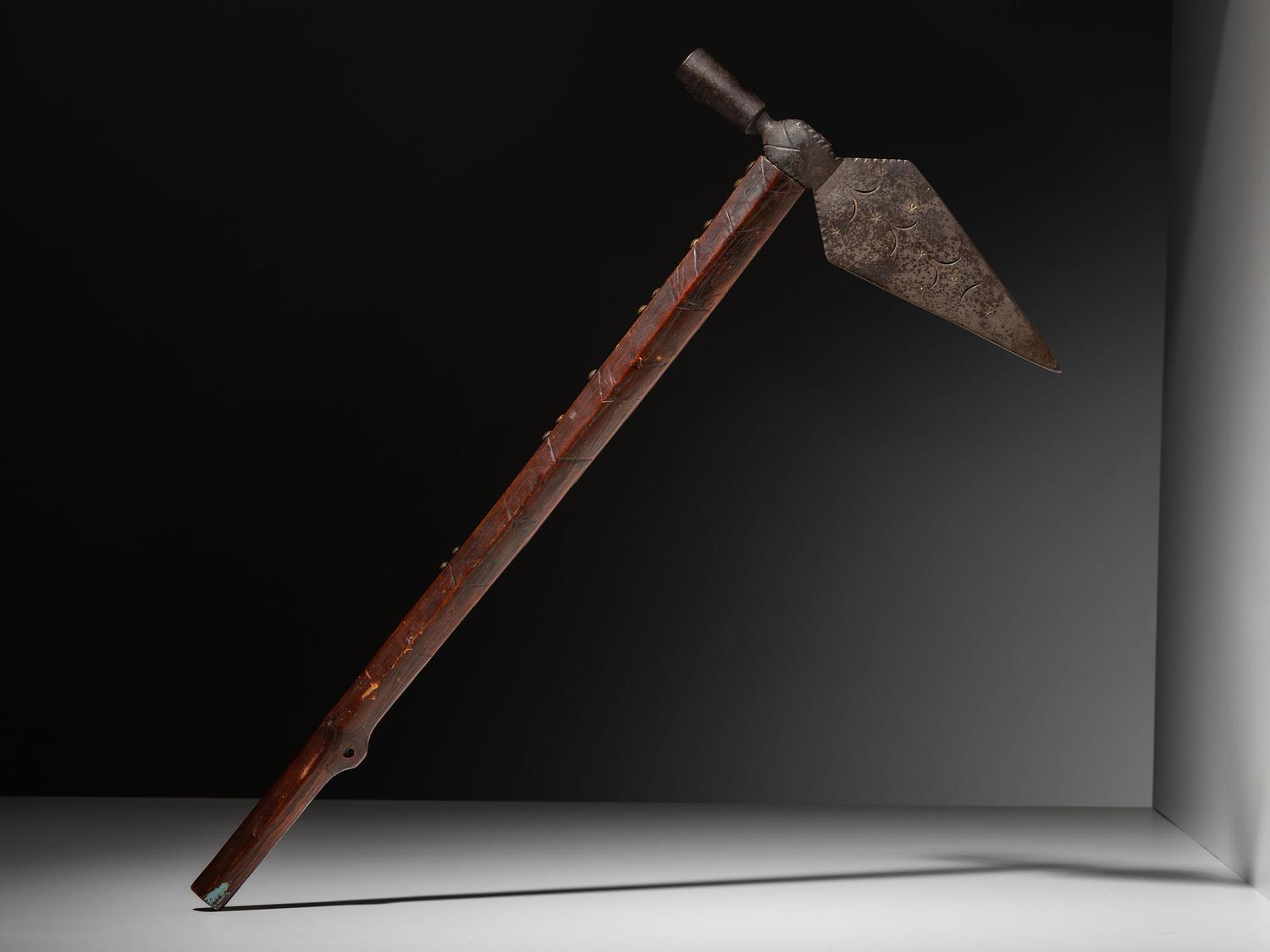 Plains Spontoon Pipe Tomahawk, with Decorations