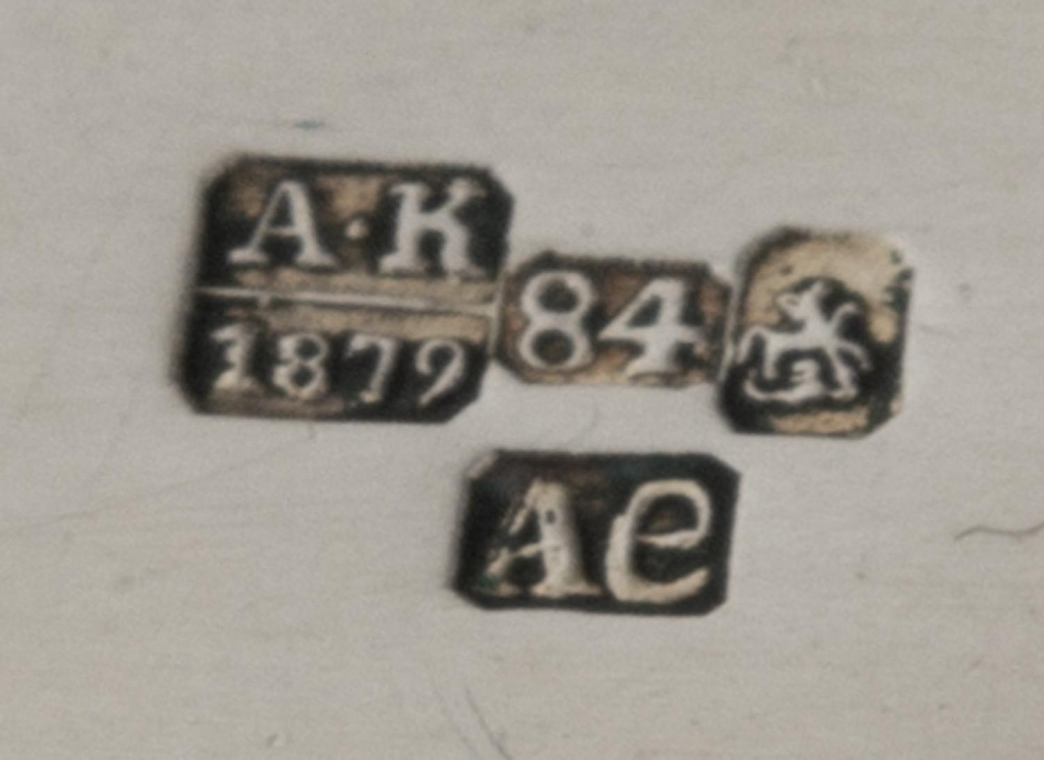 A Russian Silver Cigarette Case, Mark of Egorov Aleksandr Sergeev, Assay of Abdrei Kovalbskii, Moscow, 1879, the case having geometric,
