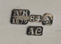 A Russian Silver Cigarette Case, Mark of Egorov Aleksandr Sergeev, Assay of Abdrei Kovalbskii, Moscow, 1879, the case having geometric,