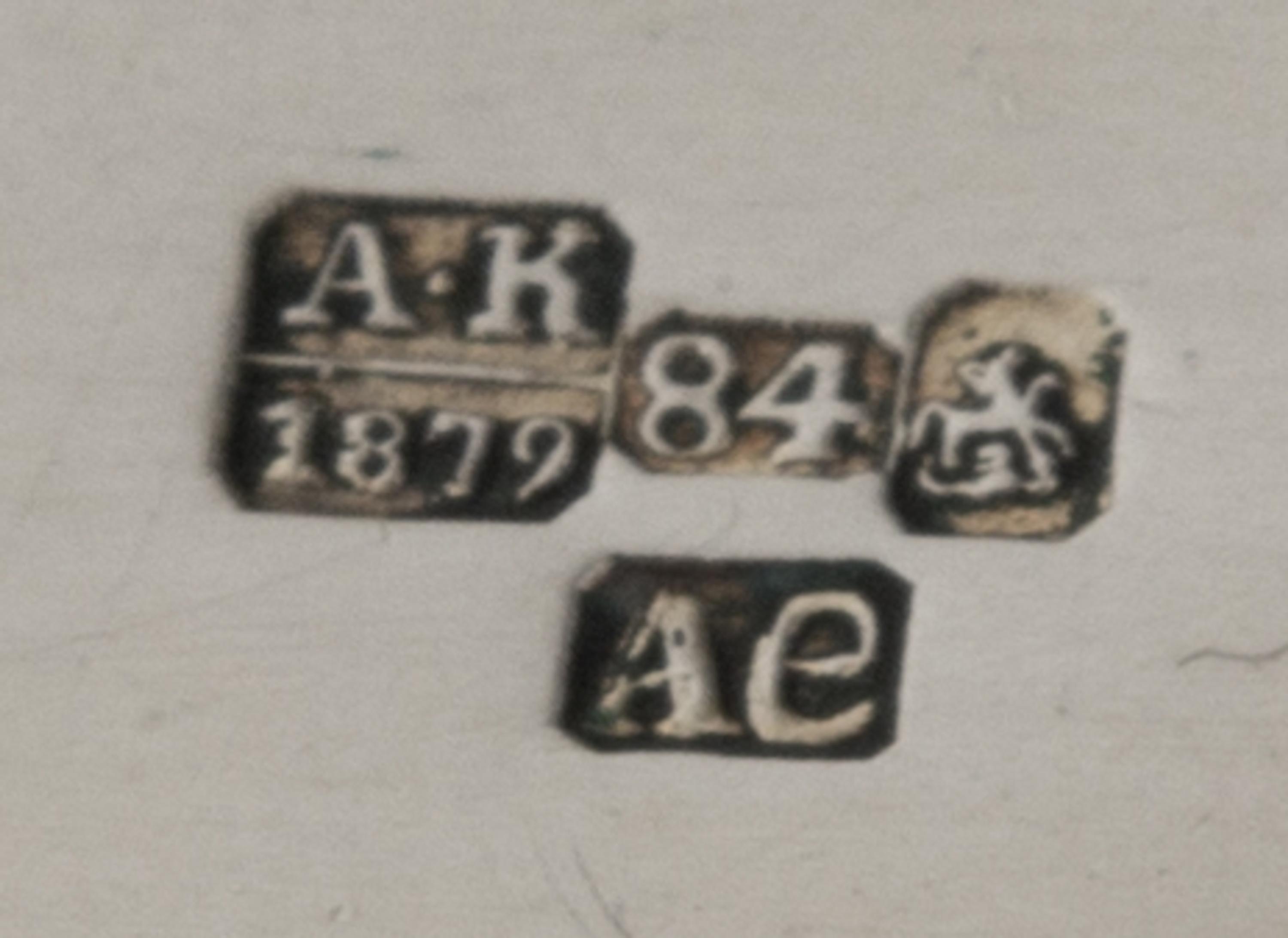 A Russian Silver Cigarette Case, Mark of Egorov Aleksandr Sergeev, Assay of Abdrei Kovalbskii, Moscow, 1879, the case having geometric,