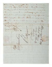 MORRIS, Robert (1734-1806). Autograph letter signed ("Robt. Morris") as United States Senator. Philadelphia, 14 August 1794.