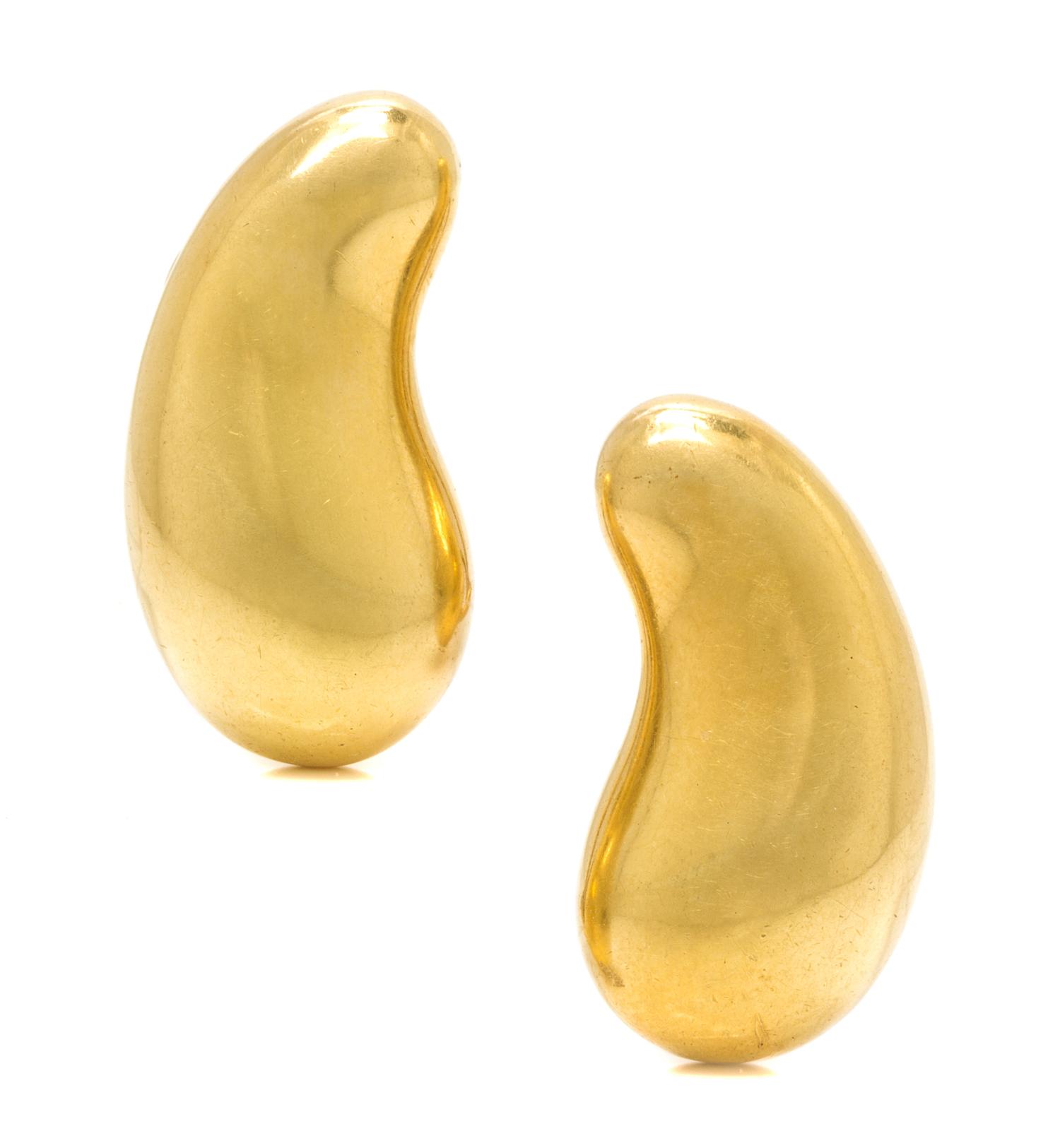 A Pair of 18 Karat Yellow Gold "Tear Drop" Earclips, Elsa Peretti for Tiffany & Co., 11.50 dwts.