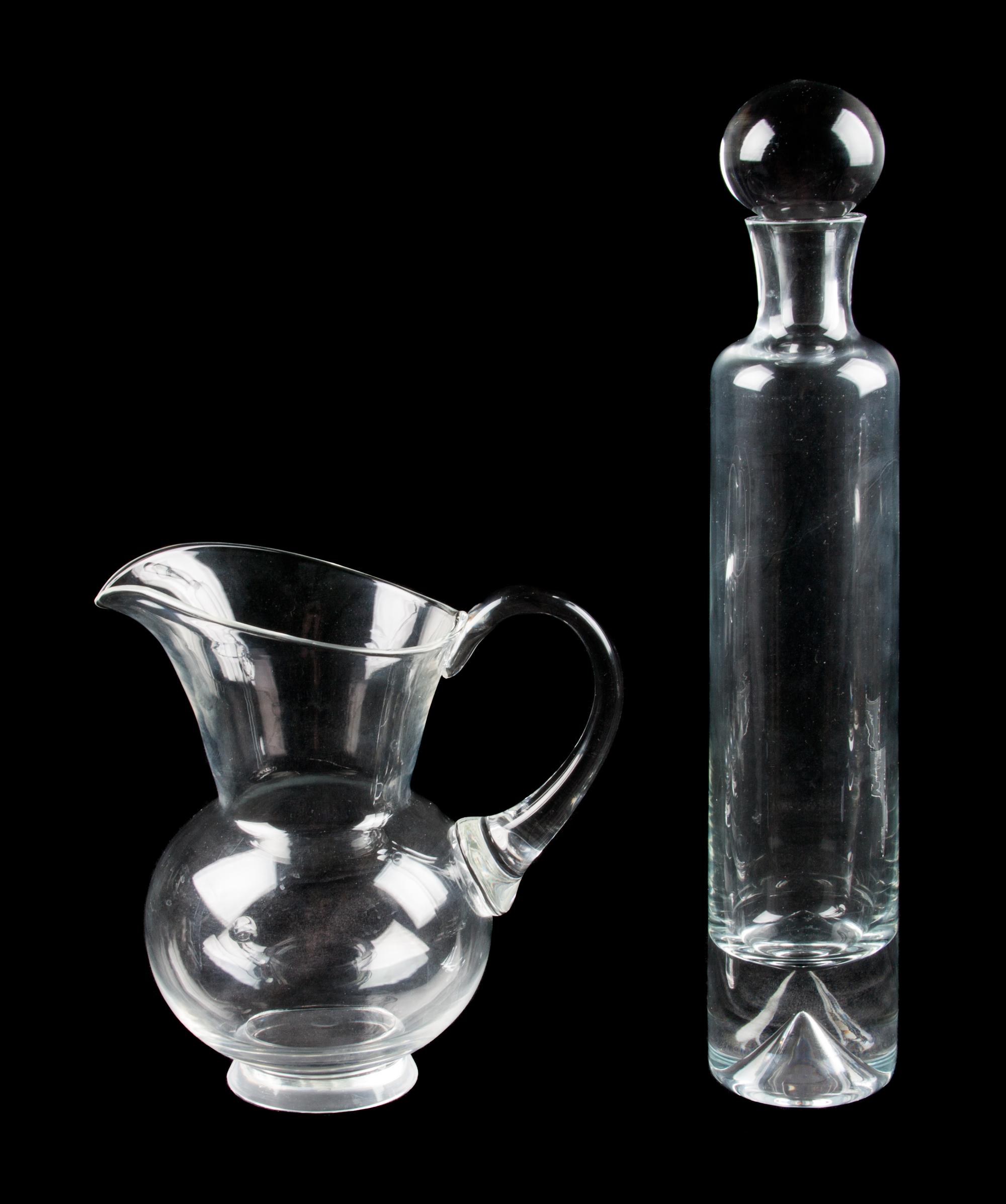 A Steuben Glass Pitcher Height of taller 17 inches.