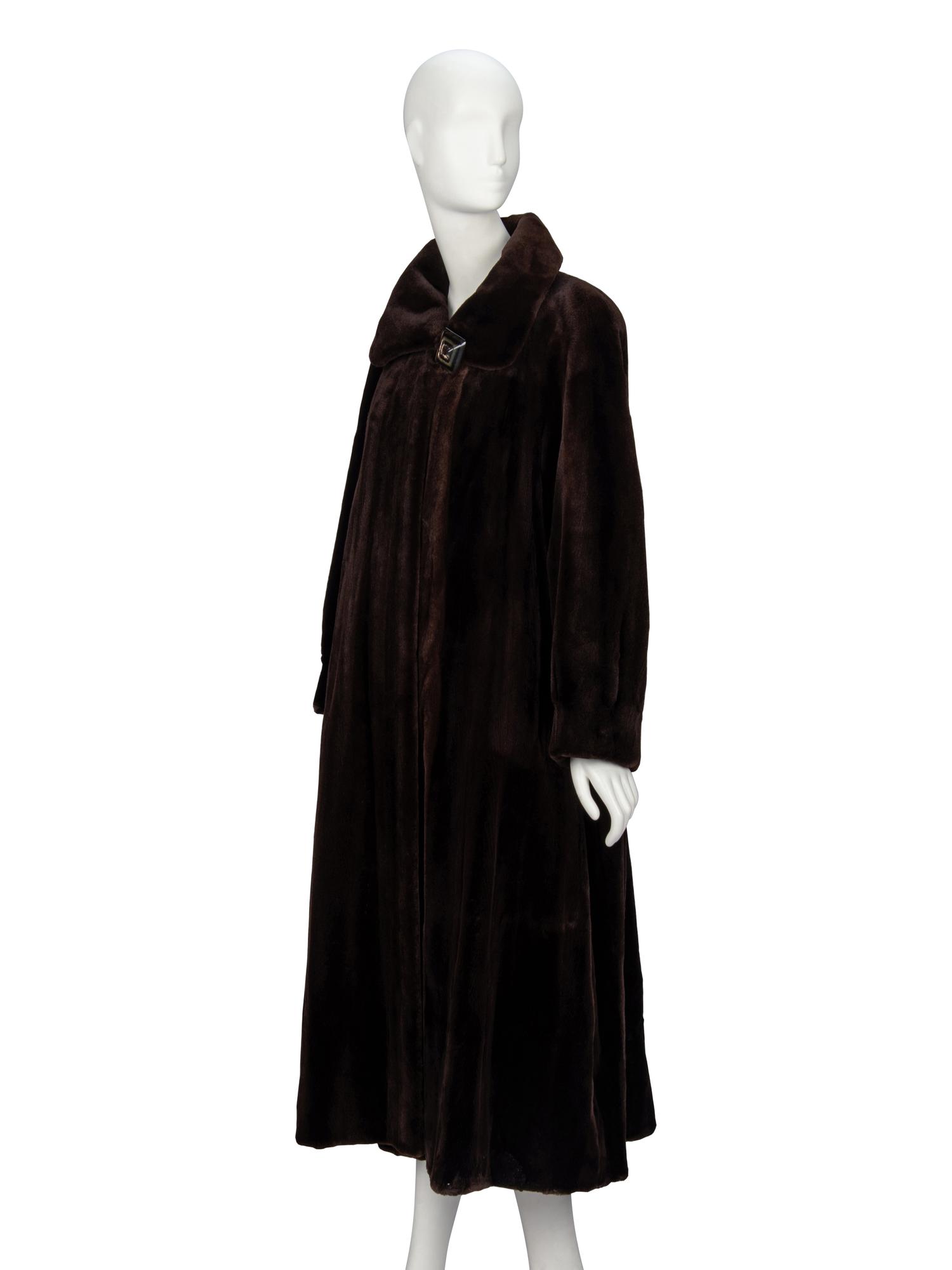 Maximilian, Brown Sheared Mink Coat