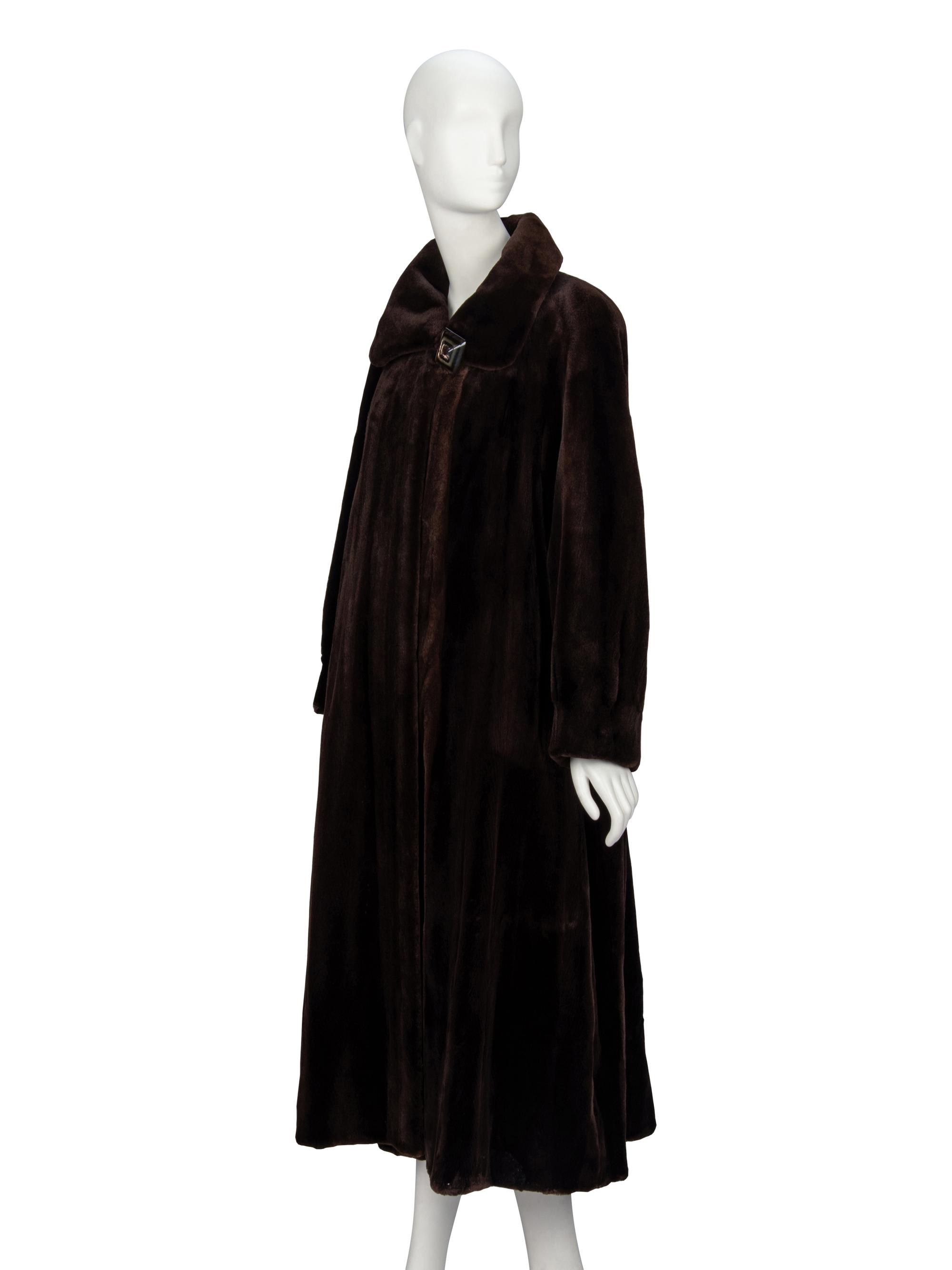 Maximilian, Brown Sheared Mink Coat
