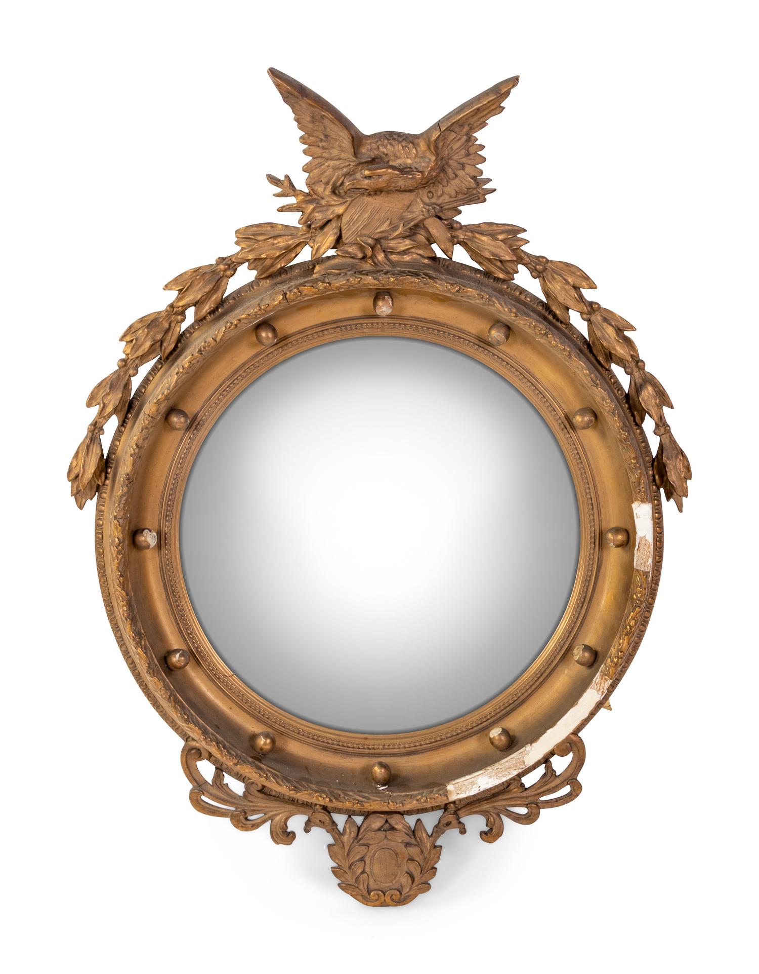 A Federal Style Giltwood Mirror