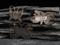 Zuni Silver and Mosaic Inlay Butterfly Pins/Brooches