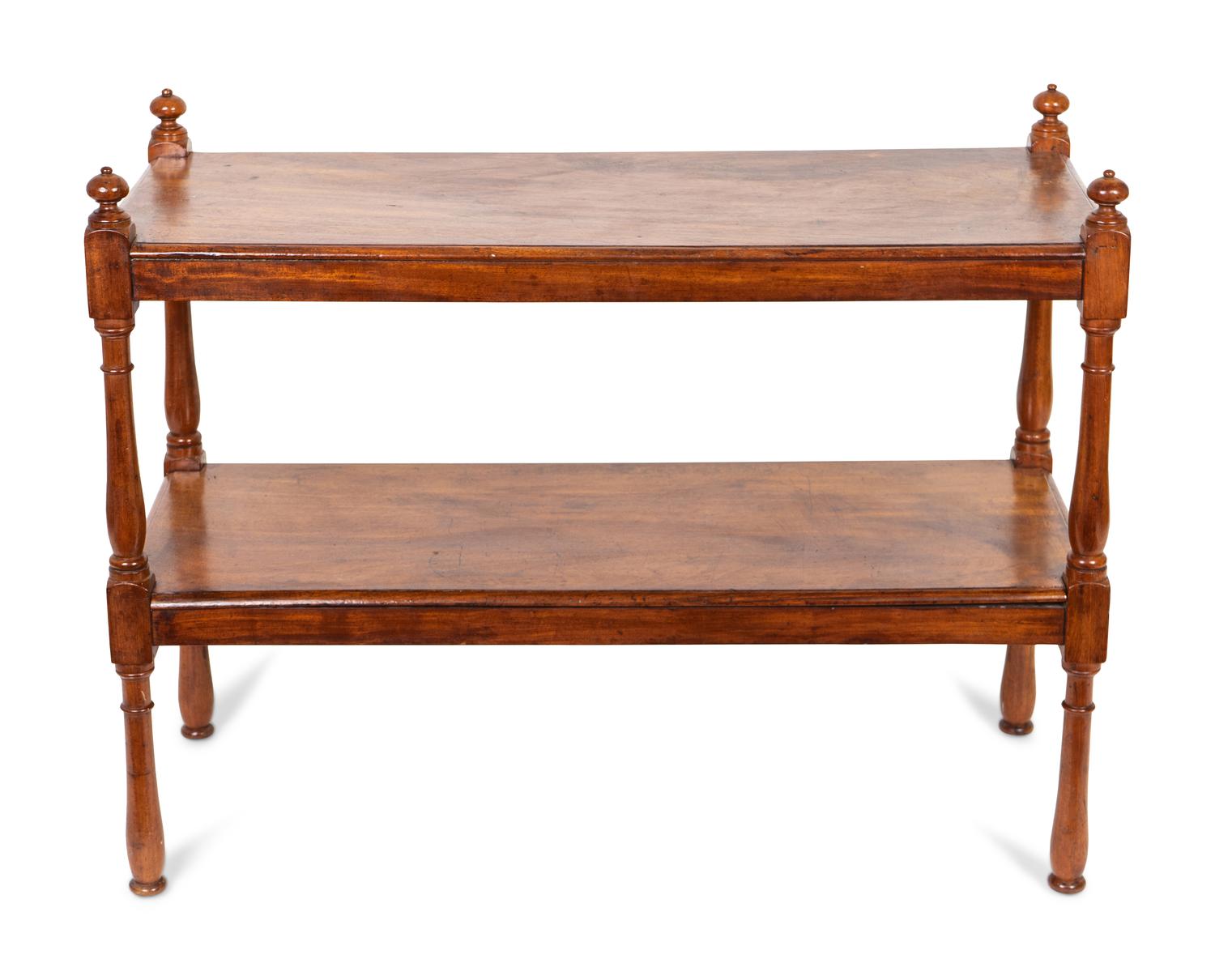 A William IV Mahogany Two-Tier Dumb Waiter — 20TH CENTURY
