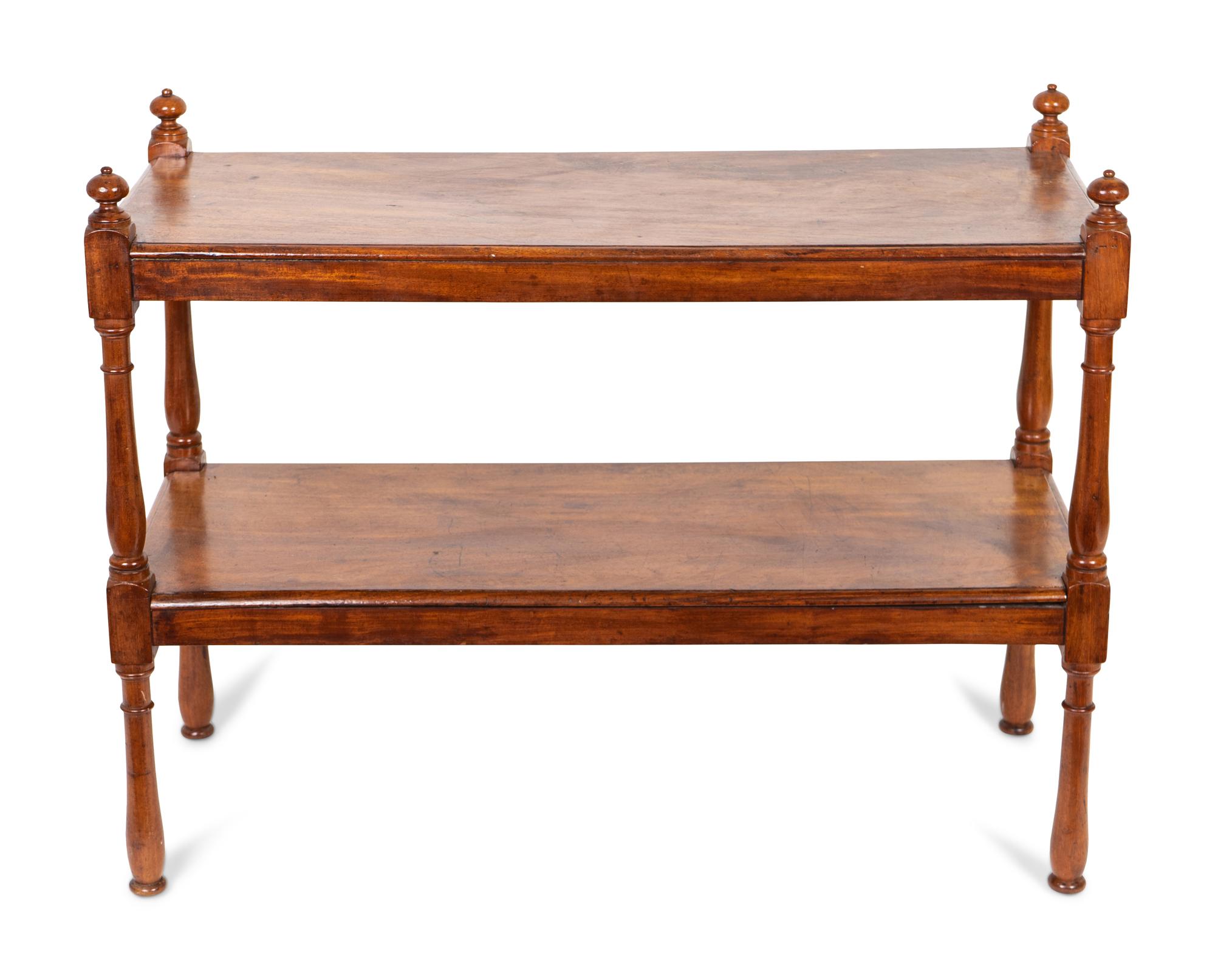 A William IV Mahogany Two-Tier Dumb Waiter — 20TH CENTURY