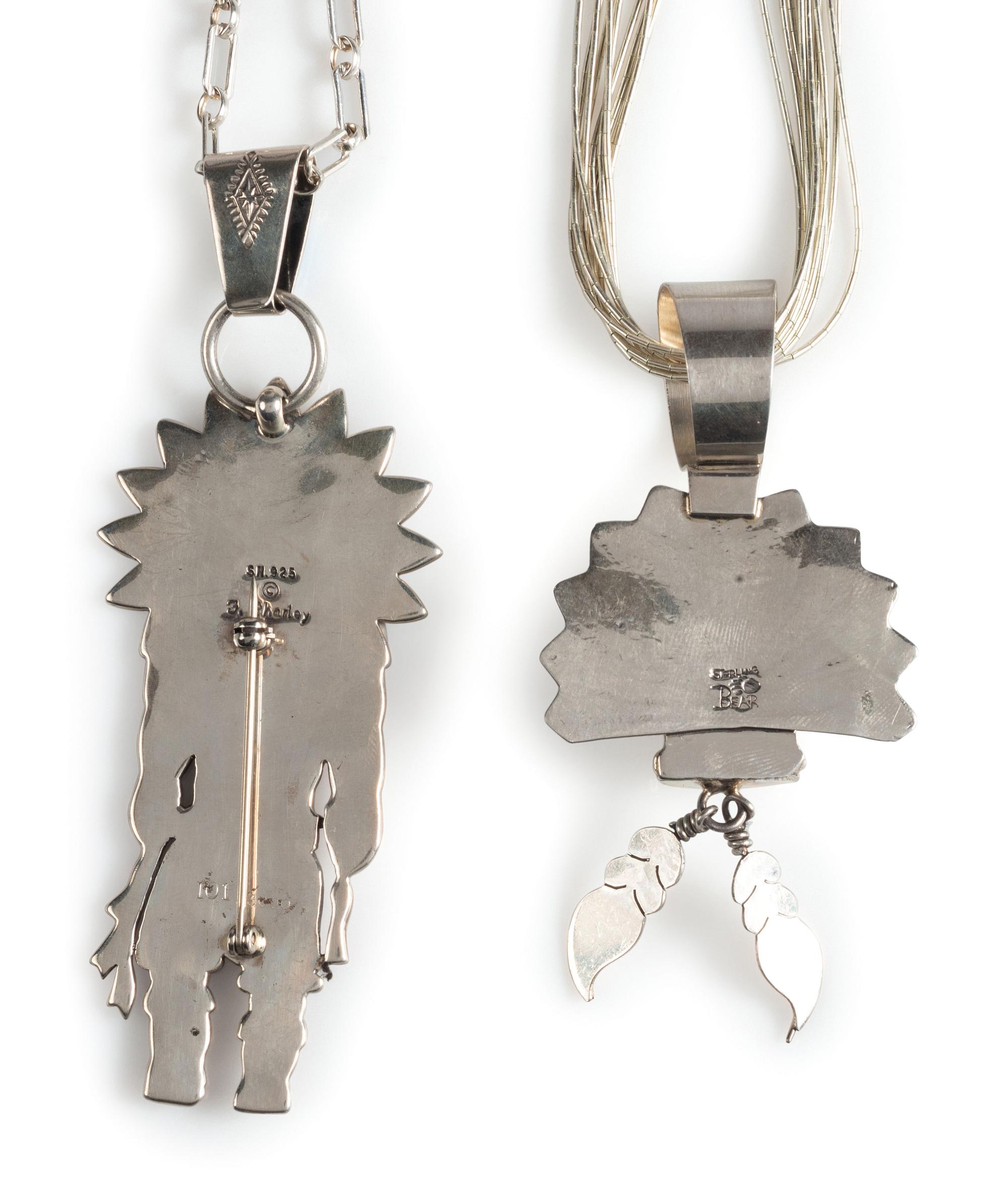 Navajo Sterling Silver Katsina Pendants