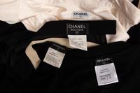 Group of Chanel Separates; One Knit Cardigan, One Shirt, One Skirt, One Knit Top
