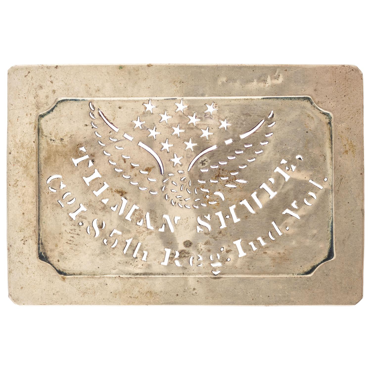 Stencil kit identified to Private Tilman Shupe, Company I, 85th Indiana Volunteer Infantry Regiment, mortally wounded at Peach Tree Creek, GA, 21 July 1864.