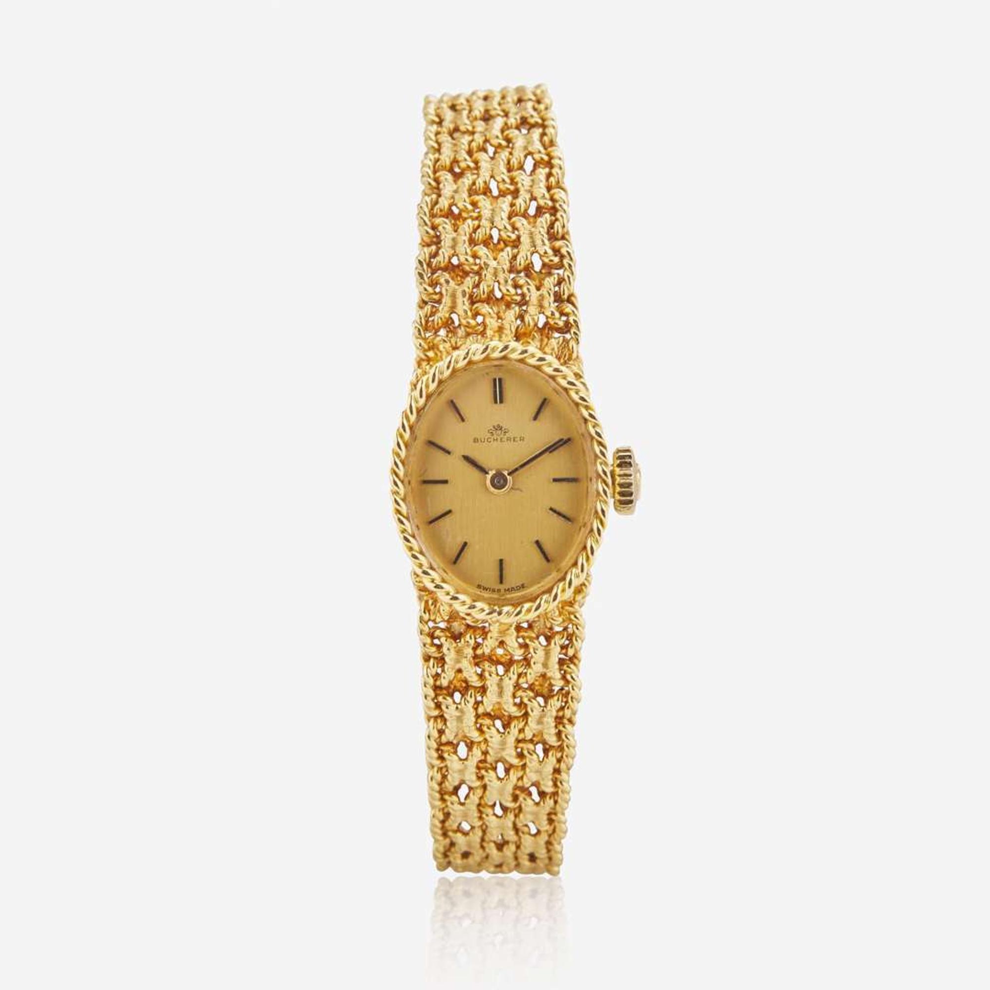 An 18K Yellow Gold Bucherer Ladies Watch