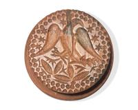 Four Carved Wood Butter Stamps, 19th Century