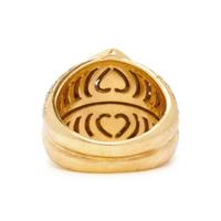 BULGARI, YELLOW GOLD AND DIAMOND 'DOPPIO CUORE' RING