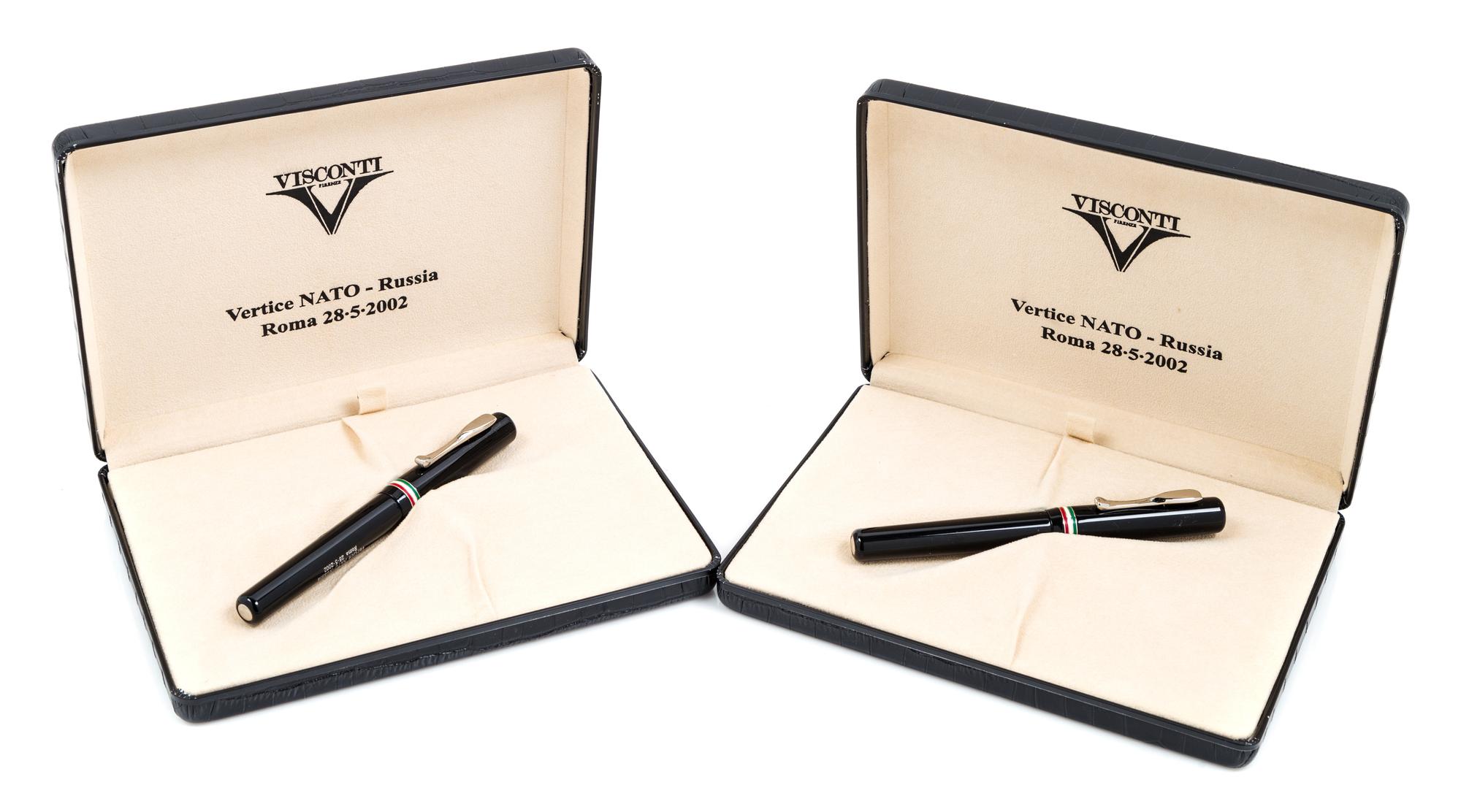 A Pair of Visconti 2002 NATO/Russia Summit Limited Edition Fountain Pen