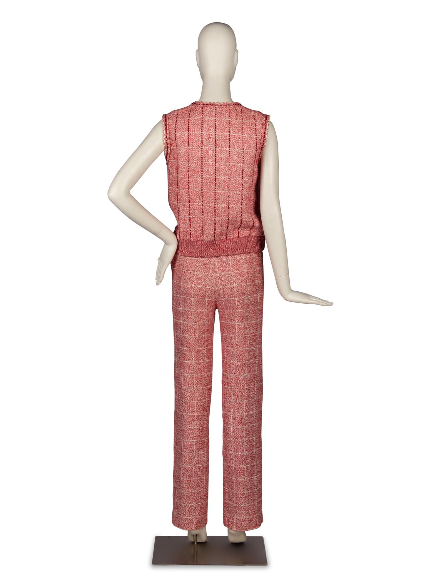 Chanel Red-White Tweed Ensemble, 2001