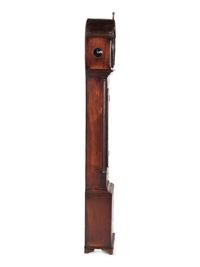 A Chippendale Inlaid and Figured Mahogany Tall Case Clock