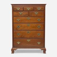 A Chippendale carved walnut tall chest of drawers Possibly Lancaster County, PA, circa 1790